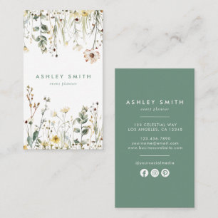 Wildflower Field Social Media Business Card