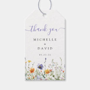 Wildflower Field Wedding Gift Tags