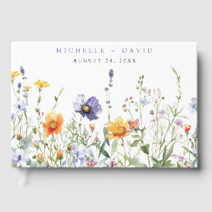 Wildflower Field Wedding Guest Book