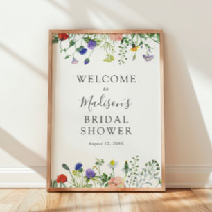Wildflower Fields Bridal Shower Welcome Sign