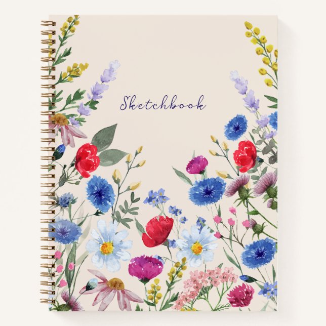 Wildflower Fields  Notebook (Front)