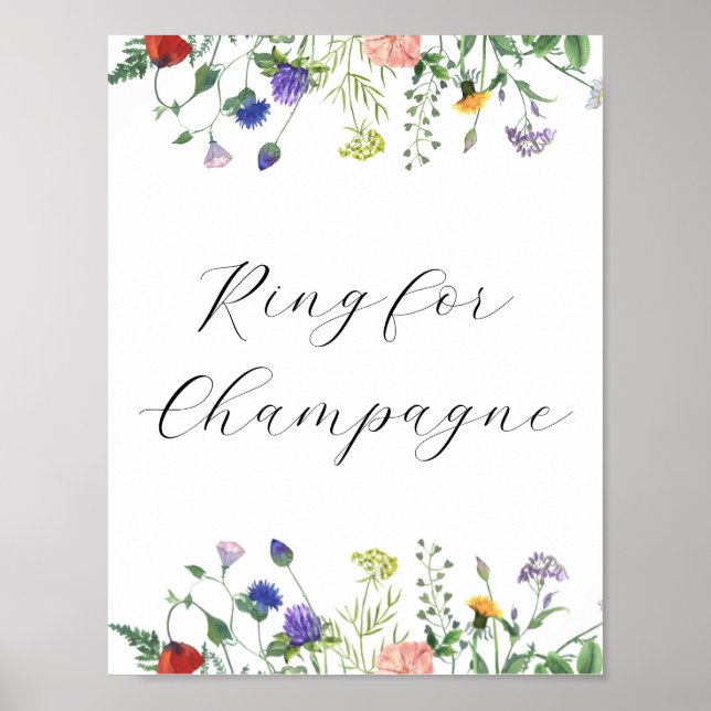 Wildflower Fields Ring for Champagne Sign (Front)