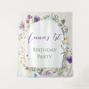 Wildflower First Birthday Tapestry