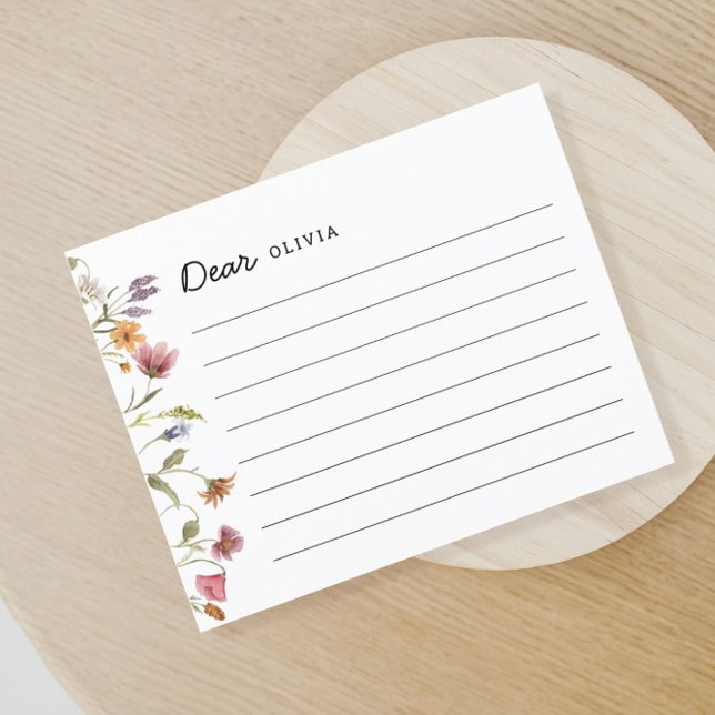 Wildflower Floral 1st Birthday Time Capsule Card (Creator Uploaded)