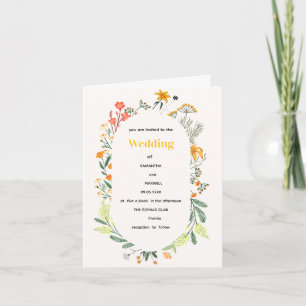 Wildflower Floral Arch Garden Party Invitation
