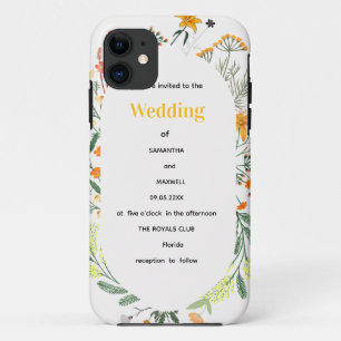 Wildflower Floral Arch Garden Party Invitation Case-Mate iPhone Case