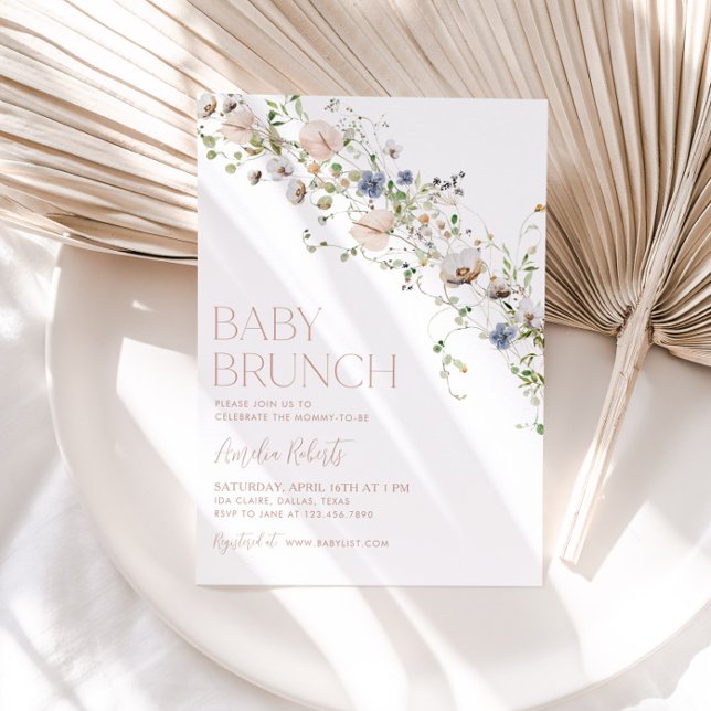Wildflower Floral Baby Brunch Invitation (Creator Uploaded)
