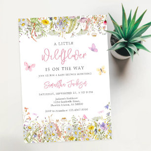 Wildflower Floral Baby Shower Invitation