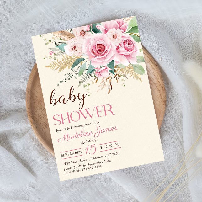 Wildflower Floral Baby Shower  Invitation (Creator Uploaded)