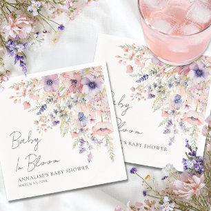 Wildflower Floral Baby Shower Napkins
