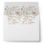 Wildflower Floral Baby Shower Return Address 