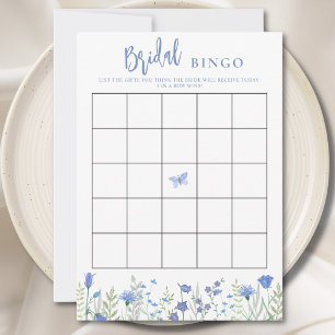 Wildflower Floral Bridal Shower Bingo Game Card