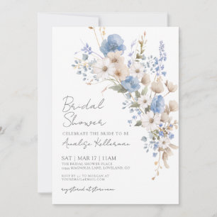Wildflower Floral Bridal Shower Invitation