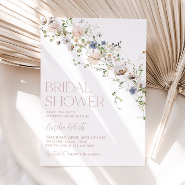 Wildflower Floral Bridal Shower Invitation (Creator Uploaded)