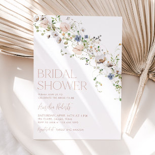 Wildflower Floral Bridal Shower Invitation