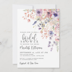 Wildflower Floral Bridal Shower Invitation