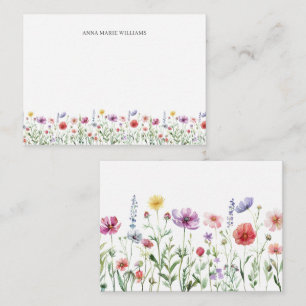 Wildflower Floral Chic Note Cards