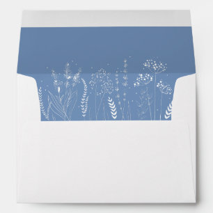 Wildflower Floral Elegant Wedding Envelope