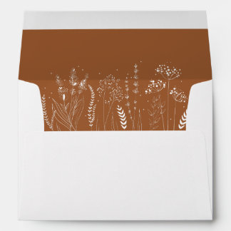 Wildflower Floral Elegant Wedding Envelope