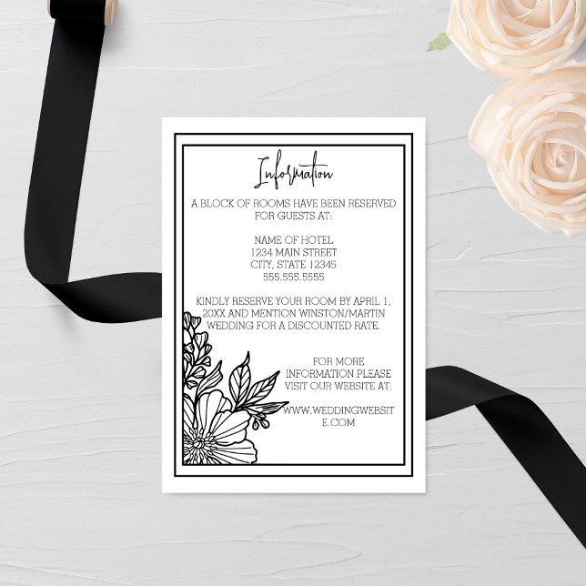 Wildflower Floral Frame Wedding Enclosure Card (Creator Uploaded)