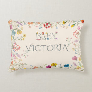 Wildflower floral garden Baby Personalised pillow