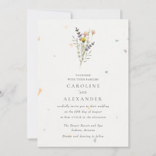Wildflower Floral Garden Wedding Invitation