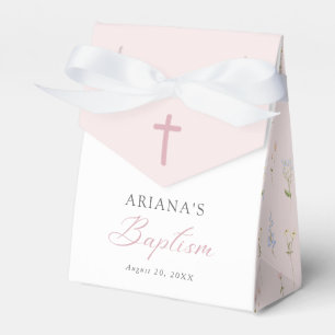 Wildflower Floral Girl Baptism Favour Box