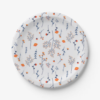 wildflower floral pattern baby in bloon paper plate
