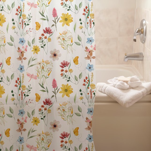 Wildflower Floral Pattern  Shower Curtain (Creator Uploaded)