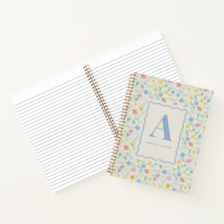 Wildflower Floral Personalized  Notebook