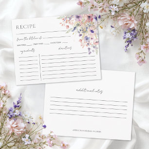Wildflower Floral Recipe Enclosure Card