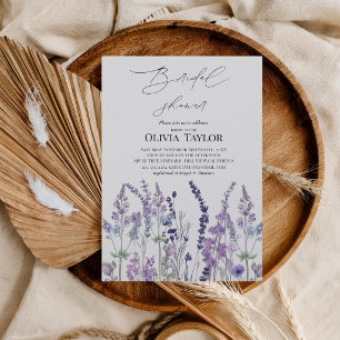Wildflower Floral Rustic Bridal Shower Invitation