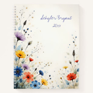 Wildflower Floral Spiral-bound Journal