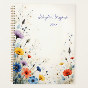 Wildflower Floral Spiral-bound Spring Botanical Planner