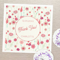 Wildflower Floral Thank You Name Date