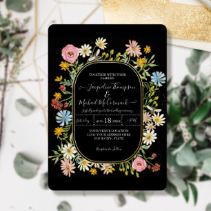 Wildflower Floral Watercolor Elegant Wedding Foil