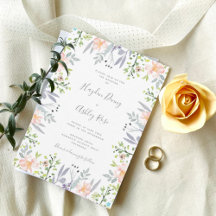 Wildflower floral Watercolor Wedding