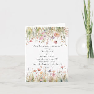 Wildflower Floral Wedding Invitation