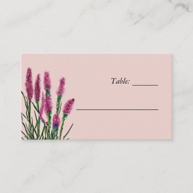 Wildflower Floral Wedding Place Card (Front)