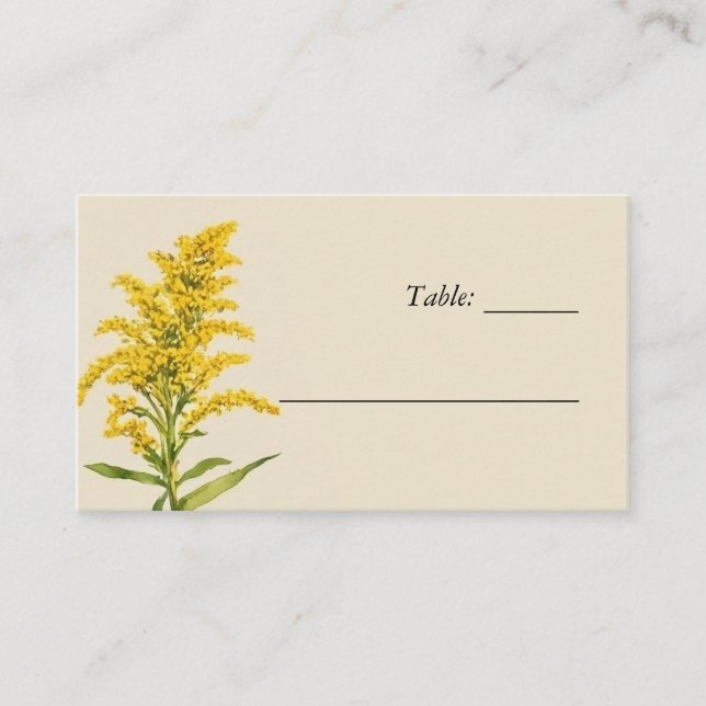 Wildflower Floral Wedding Place Card (Front)