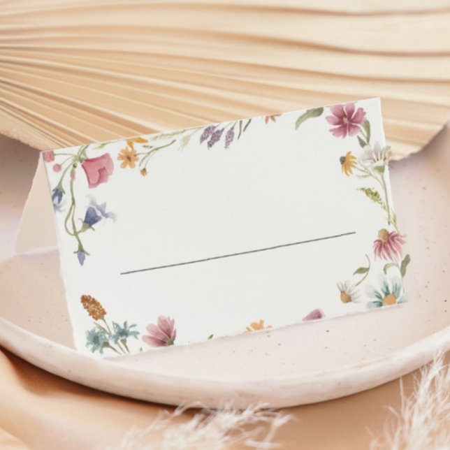 Wildflower Floral Wedding Table Place Cards (Creator Uploaded)