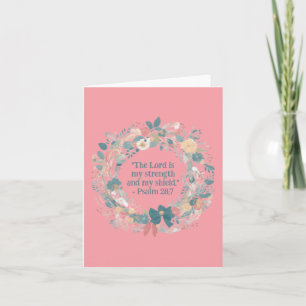 Wildflower Floral Wreath Religious Blank Card