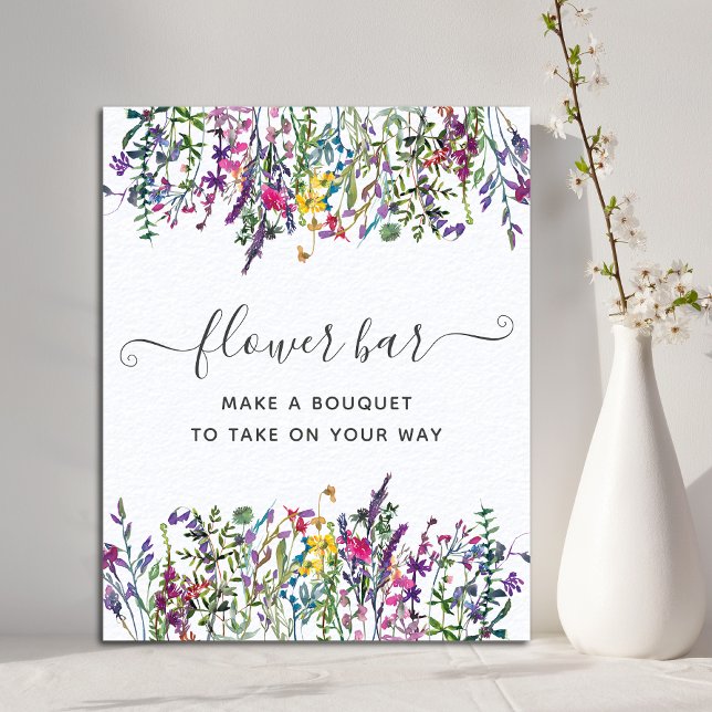 Wildflower Flower Bar Bridal Shower  Poster (Creator Uploaded)
