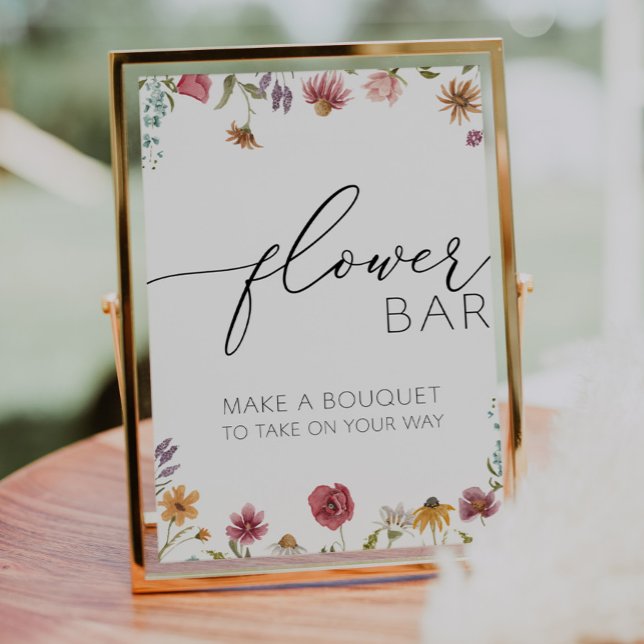 Wildflower Flower Bar Bridal Shower Sign (Creator Uploaded)