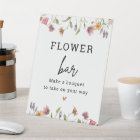 Wildflower Flower Bar Flower Station Sign