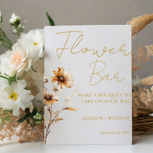 Wildflower  Flower bar sign bridal shower flower 
