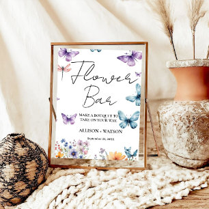 Wildflower  Flower bar sign bridal shower flower