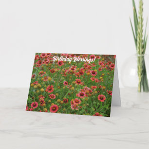 Wildflower Flower Birthday Blessings Faith Card
