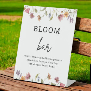 Wildflower Flower Favours Bloom Bar Sign
