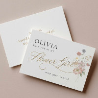 Wildflower Flower Girl Proposal Card